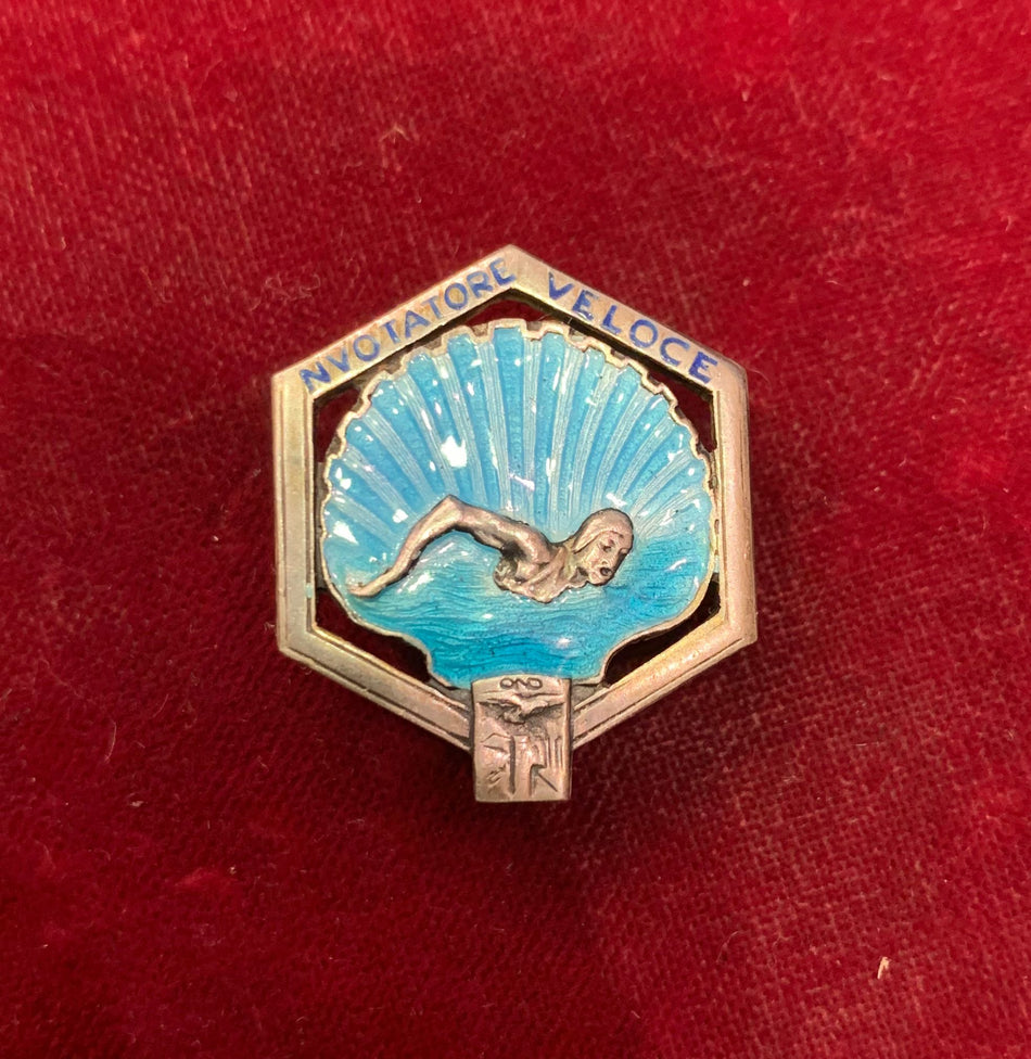 Distintivo Ventennio Fascista  O.N.D. "nuotatore Veloce"-  G. Picchiani