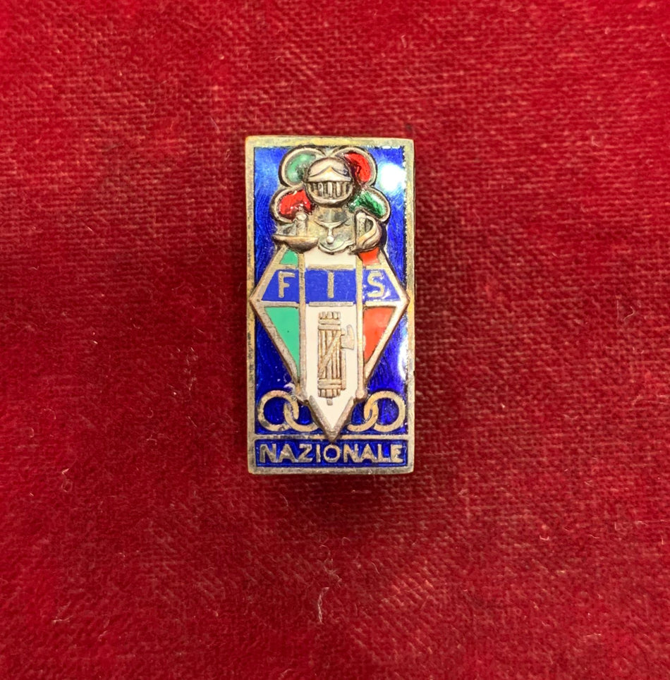 Distintivo ad asola del Ventennio Fascista "Federazione Italiana Scherma" - Nazionale