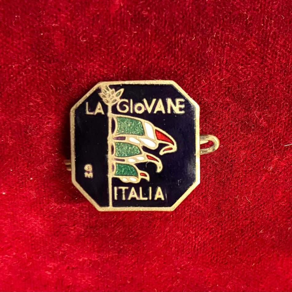 Distintivo dell'Associazione Studentesca LA GIOVANE ITALIA - Anni 50/60