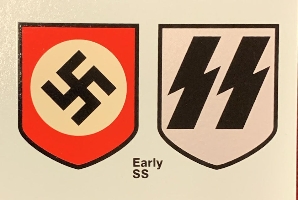 Decal per elmetto - Reparti Waffen SS , 1° modello - Sfondo celeste