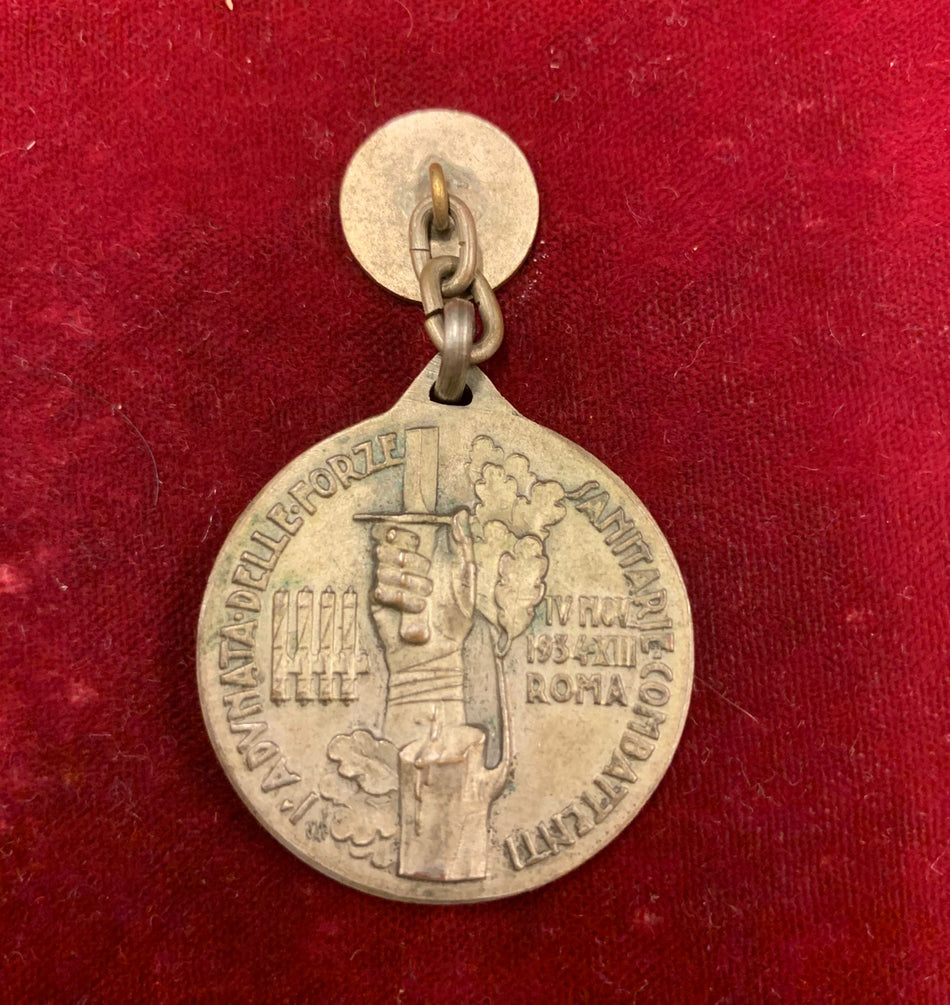 Medaglia Ventennio - "1^ Adunata Forze Sanitarie Combattenti"  1934 A. XIII