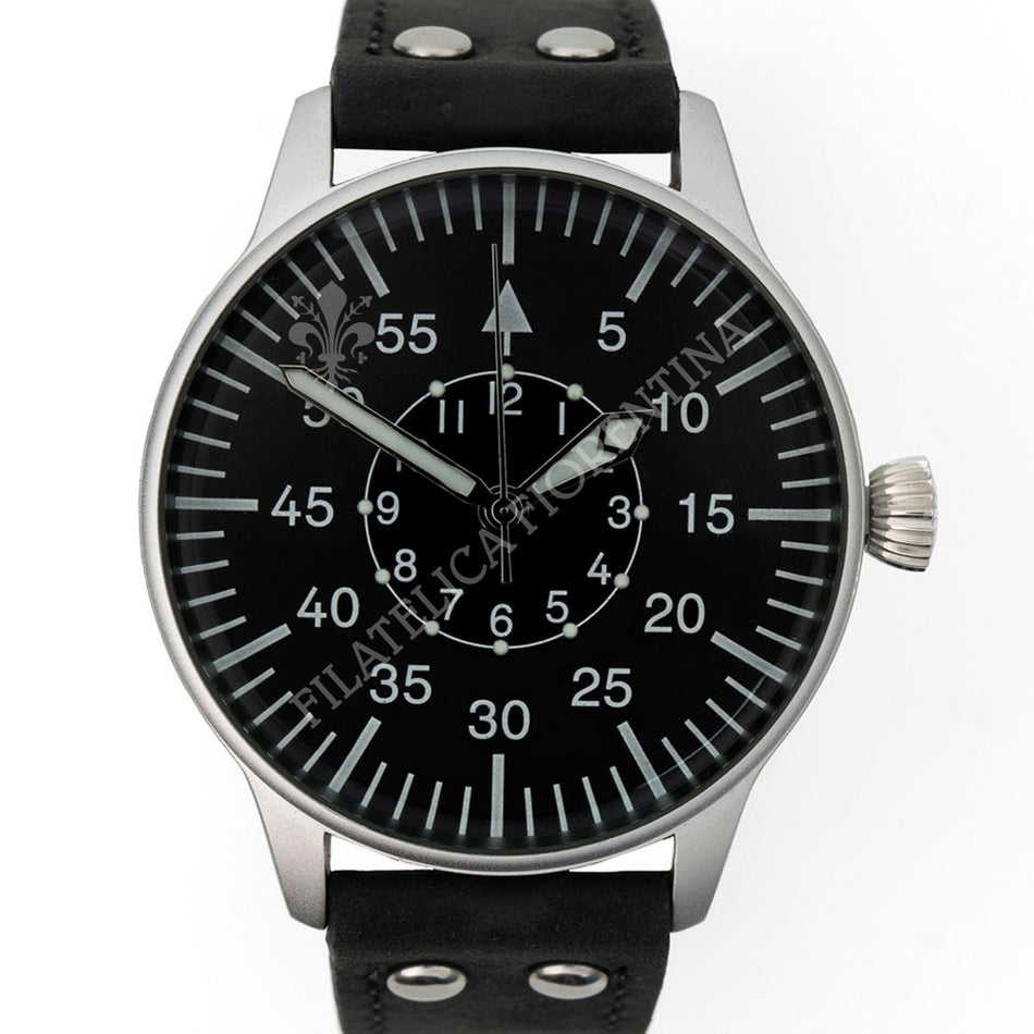 Orologio da servizio da aviatore tedesco della Luftwaffe Ailager (Beobachtungsuhr) - Nero