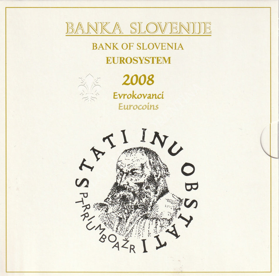 Divisionale Euro Slovenia - Primož Trubar - Anno 2008 (Tiratura 148.000)