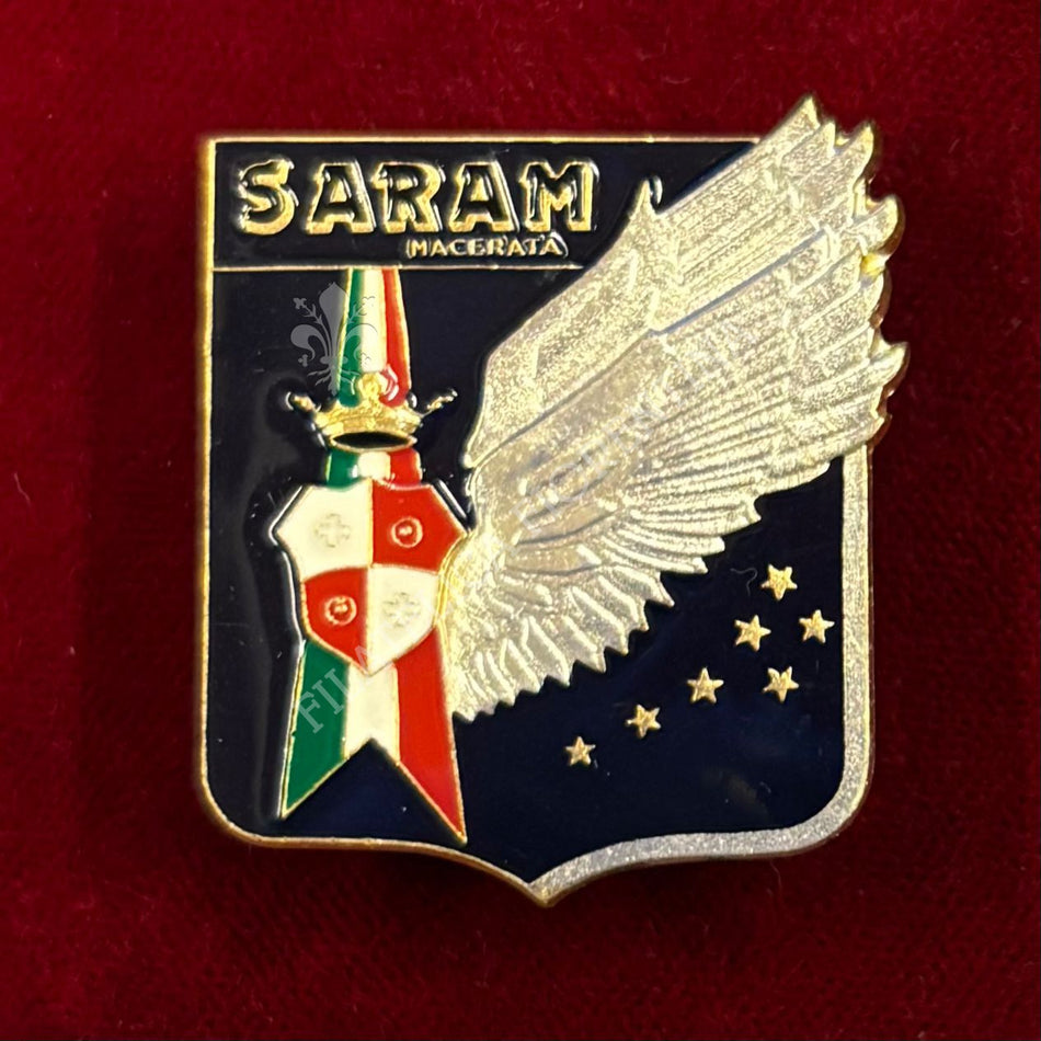 Distintivo "S.A.R.A.M Macerata - Scuola Addestramento Reclute Aeronautica Militare di Macerata"