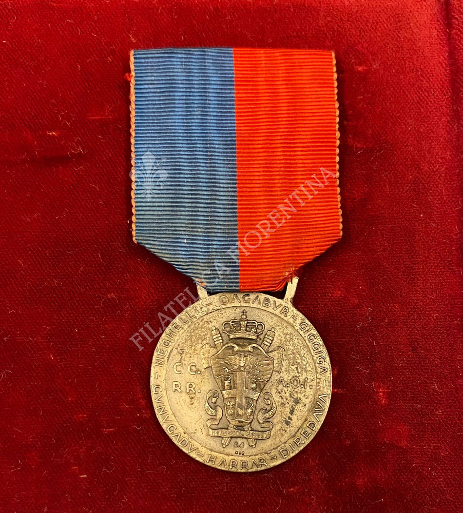 Regno d'Italia - Medaglia coloniale "Carabinieri Reali in Africa Orientale Italiana" - Argento 800/°°°