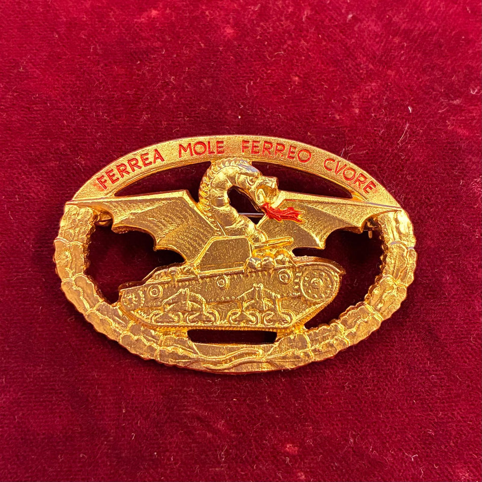 Distintivo Esercito Italiano "Carristi" - FERREA MOLE FERREO CUORE