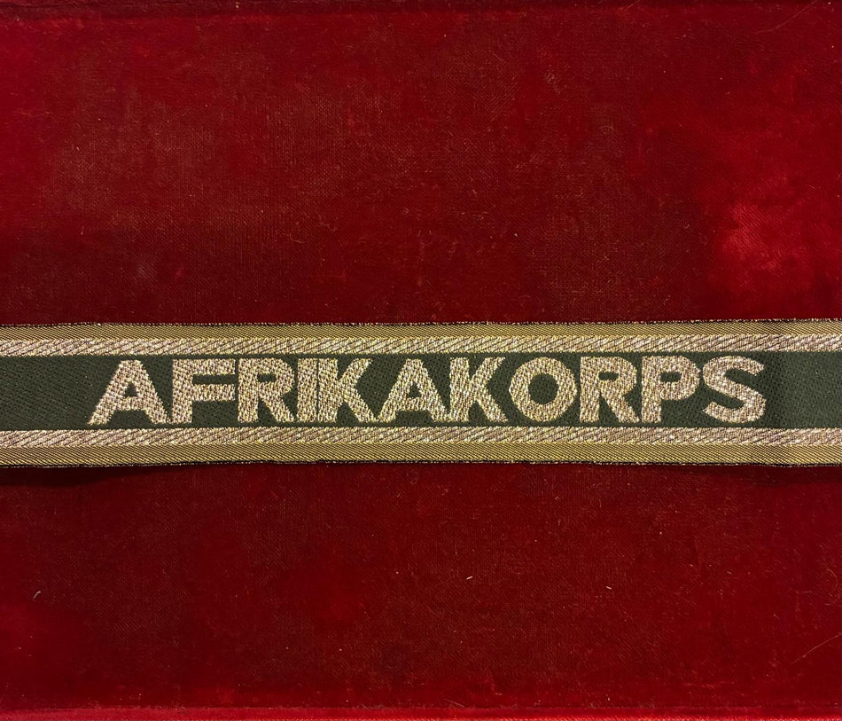 Fascetta da polso AFRIKA KORPS ricamata in filo argento - Variante