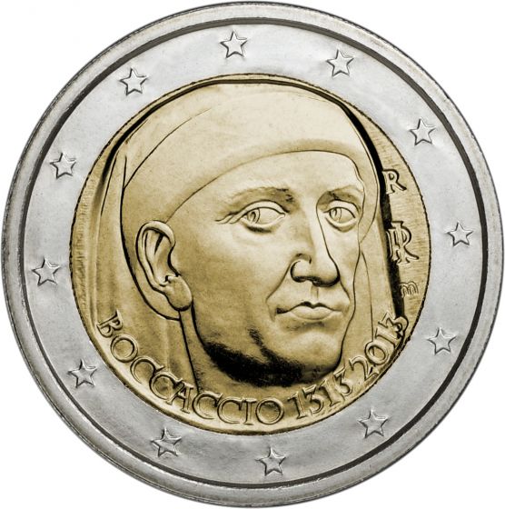 Italia 2013 - 2 Euro BLISTER "700° Anniversario della nascita di Giovanni Boccaccio (1313 - 2013)"