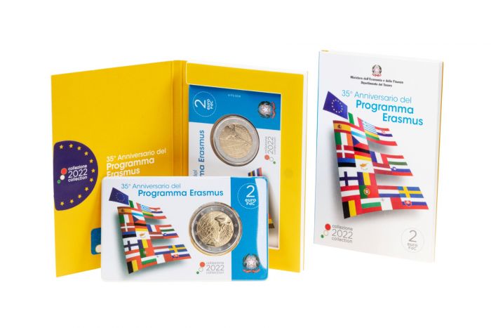 Italia 2022 - 2 Euro COINCARD "35° Anniversario del Programma Erasmus"