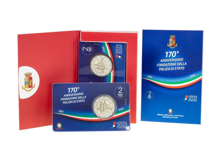 Italia 2022 - 2 Euro COINCARD "170° Anniversario della fondazione della Polizia di Stato"