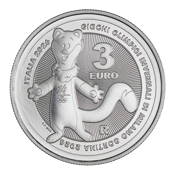 Italia 2024 - 3 Euro Argento 999/°°° "Giochi Olimpici Invernali di Milano Cortina 2026" OLIMPIADI 2026