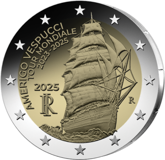 Italia - 2 Euro 2025 "Viaggio della Nave Amerigo Vespucci" – Proof