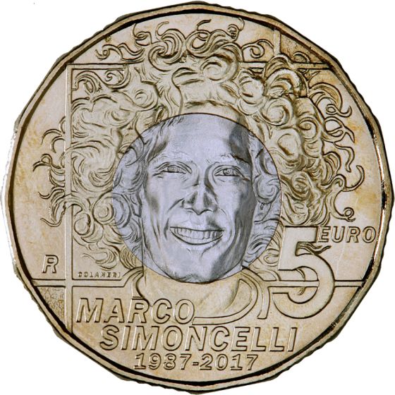 San Marino - 5 Euro "30° anniversario nascita di Marco Simoncelli" Moto GP