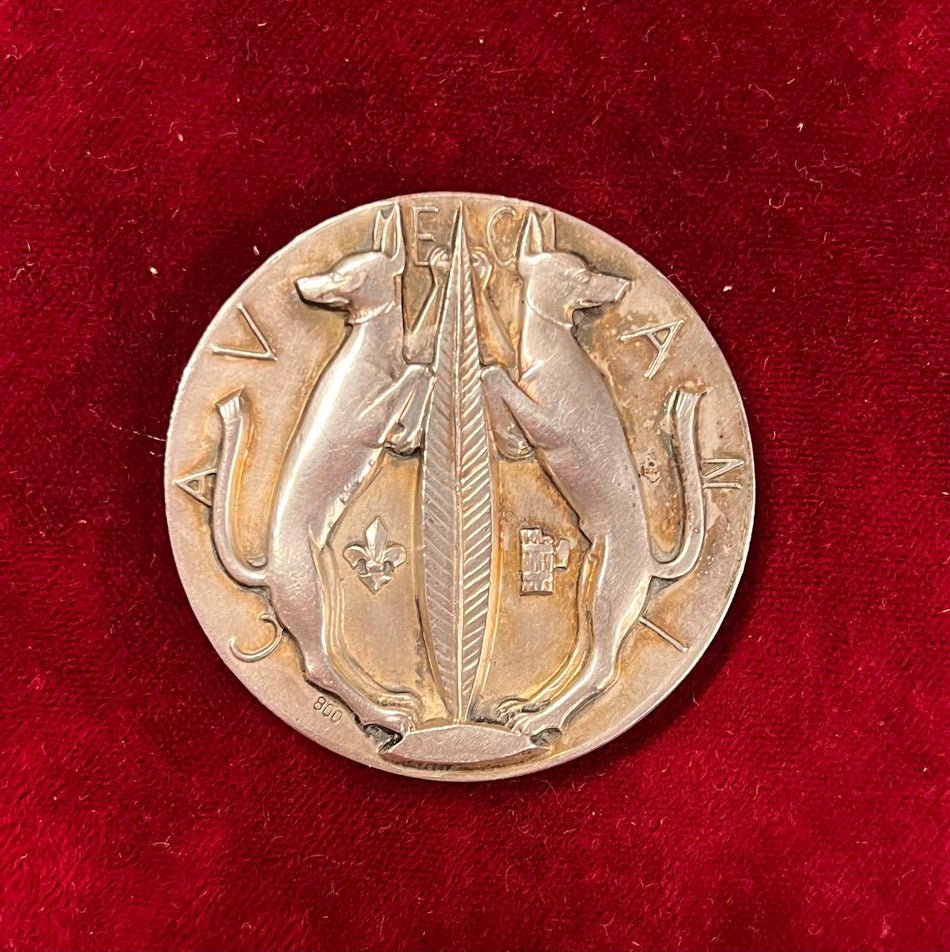 Medaglia in argento del ventennio fascista - Cave Cani Firenze 1931 - Opus Moschi