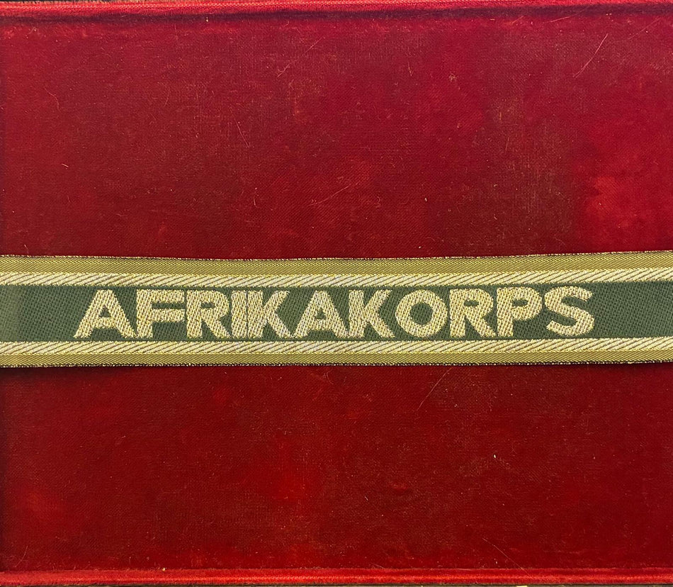Fascetta da polso AFRIKA KORPS ricamato in filo argento