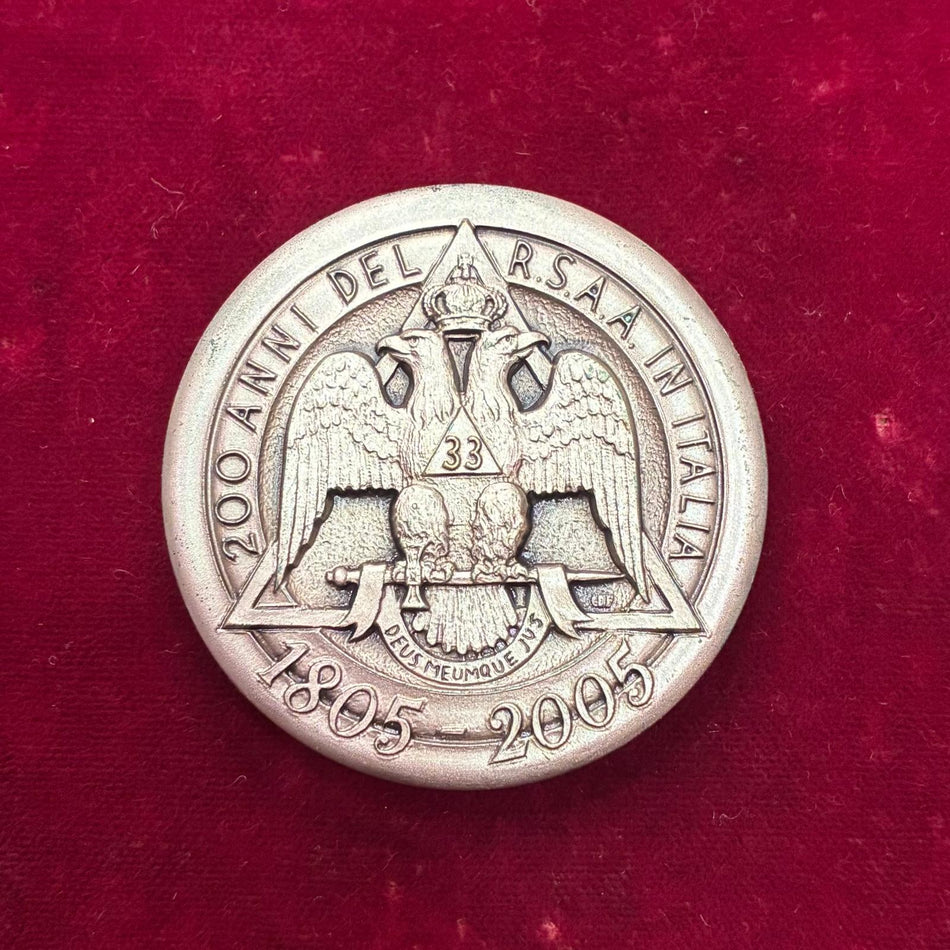 Medaglia dei 200 anni del  Supremo Consiglio R.S.A.A. in Italia