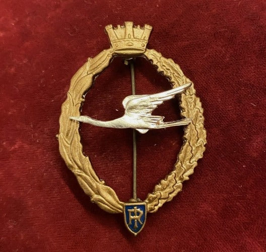 Distintivo di volo bellico Specializzazione " SOCCORSO " Grado ARGENTO