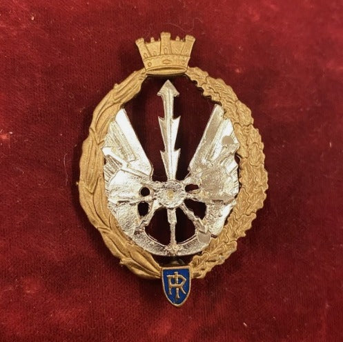 Distintivo di Volo Bellico Specializzazione " GUERRA ELETTRONICA " - Grado ARGENTO