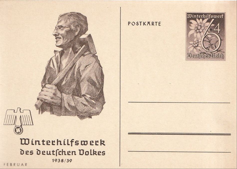 Cartolina del "Winterhilfswerk des Deutschen Volkes - Februar 1938/1939"
