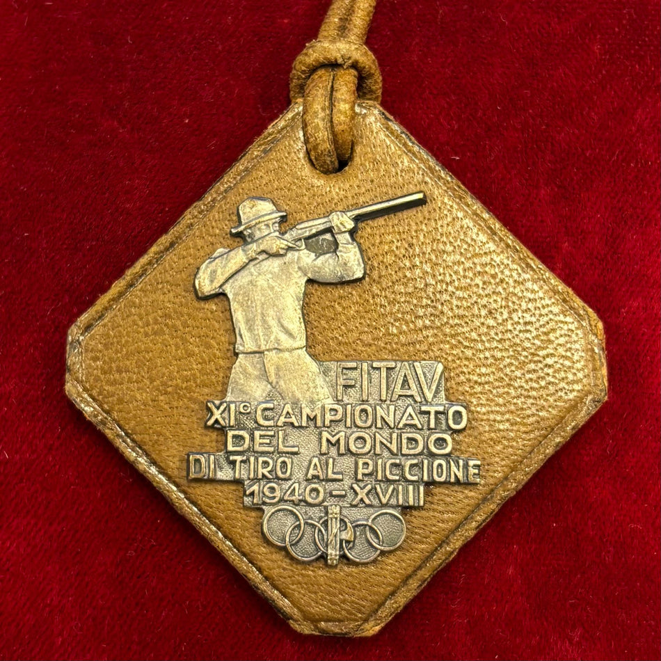 Pendaglio "FITAV - XI° Campionato del mondo di tiro al piccione - Sanremo 1940"