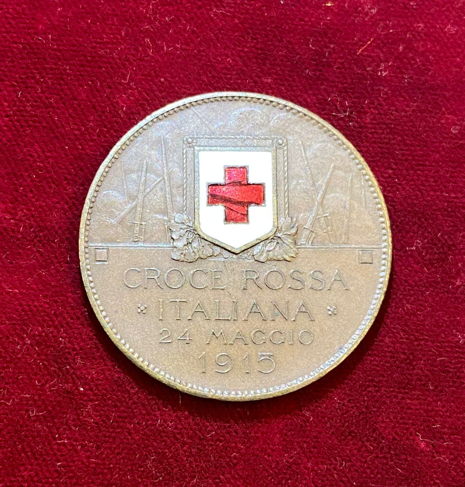 Regno d'Italia - Gettone di Guerra della Croce Rossa Italiana 1915 - Bronzo