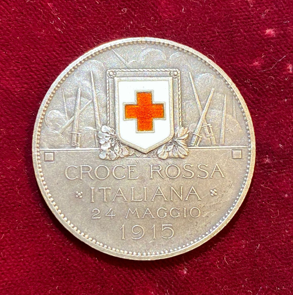 Regno d'Italia - Gettone di Guerra della Croce Rossa Italiana 1915 - Argento
