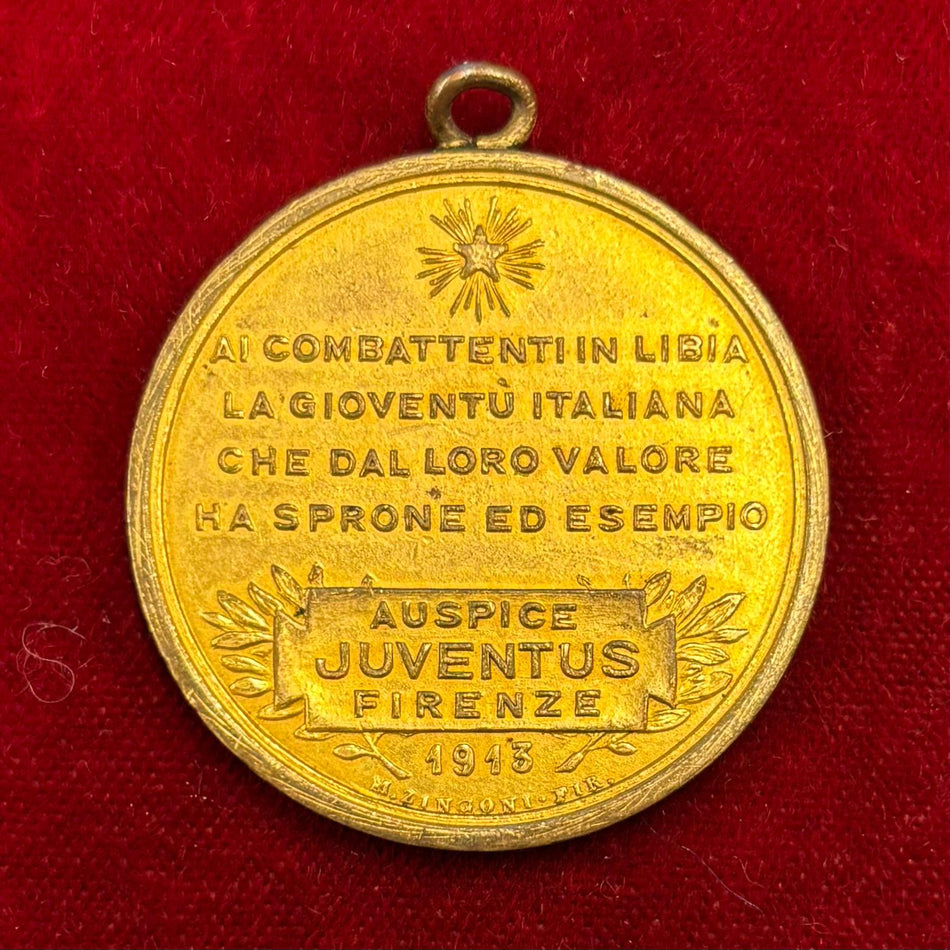 Medaglia commemorativa "Ai Combattenti in Libia - Auspice Juventus Firenze 1913"