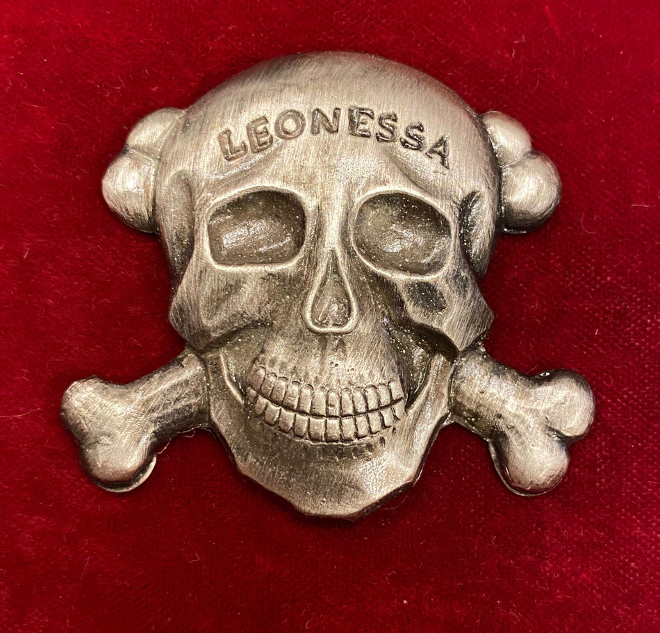 Fregio da Basco - Teschio con tibie incrociate - Brigate Nere G. "Leonessa"
