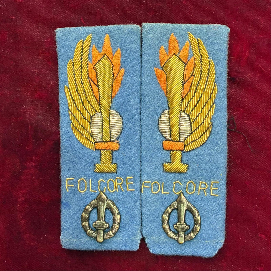 Coppia di mostrine del Battaglione Azzurro dell'Aeronautica Repubblicana
