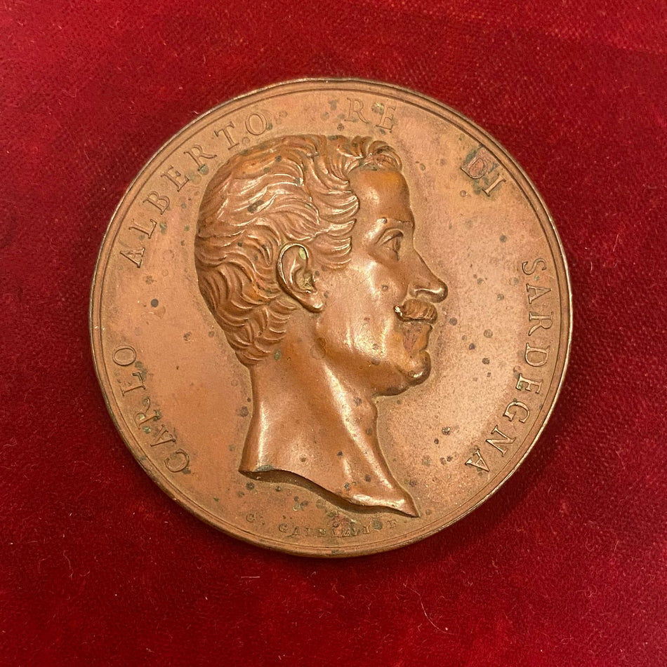 Medaglia Carlo Alberto Re di Sardegna "Al Principe Riformatore, i Popoli Riconoscenti" 1847
