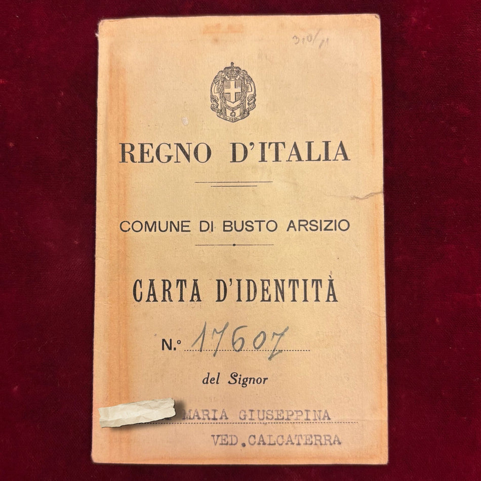 Carta d'Identità - Regno d'Italia - 1933