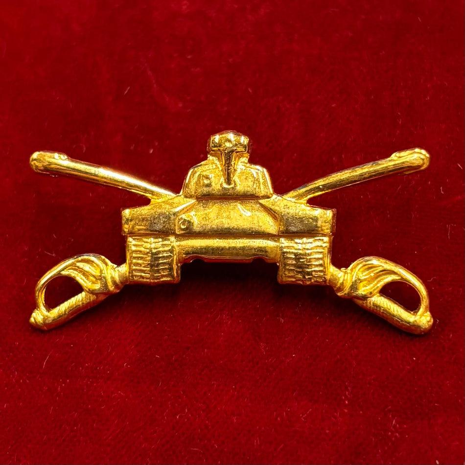 Distintivo "BOS Ufficiale Carristi" - in metallo dorato (Coppia)