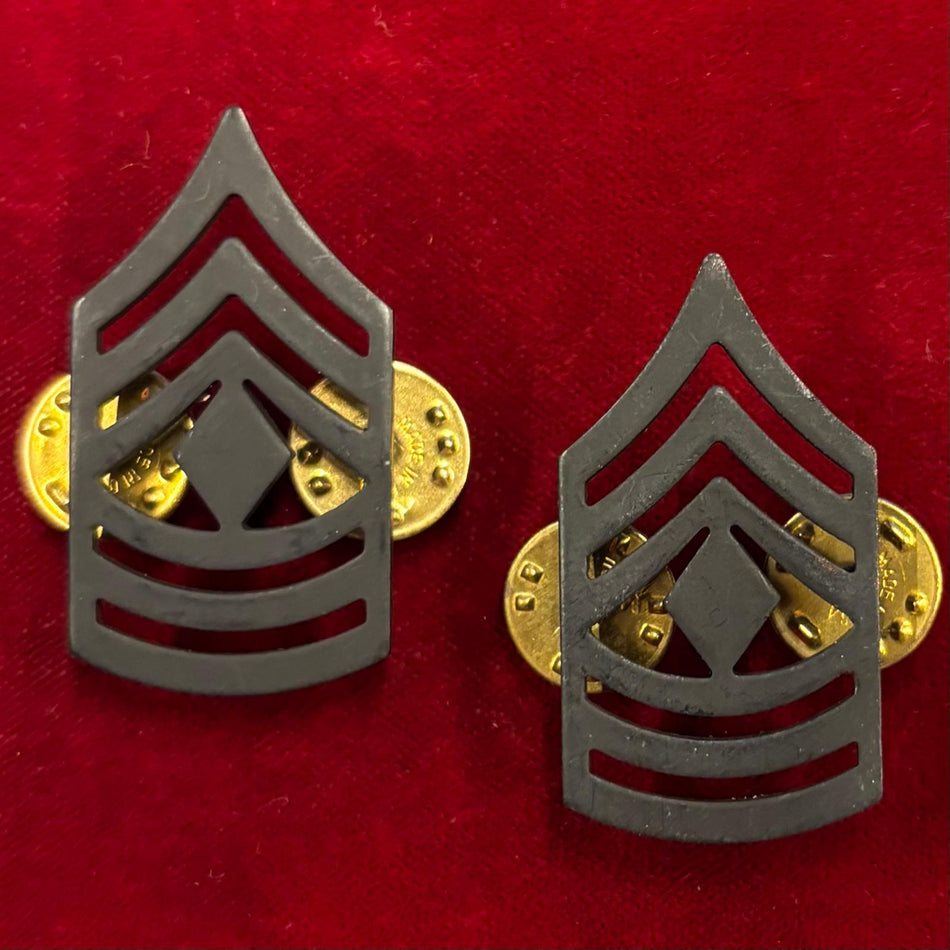 U.S. Army - Gradi "First Sergeant" - in metallo nero - (Venduti in coppia)