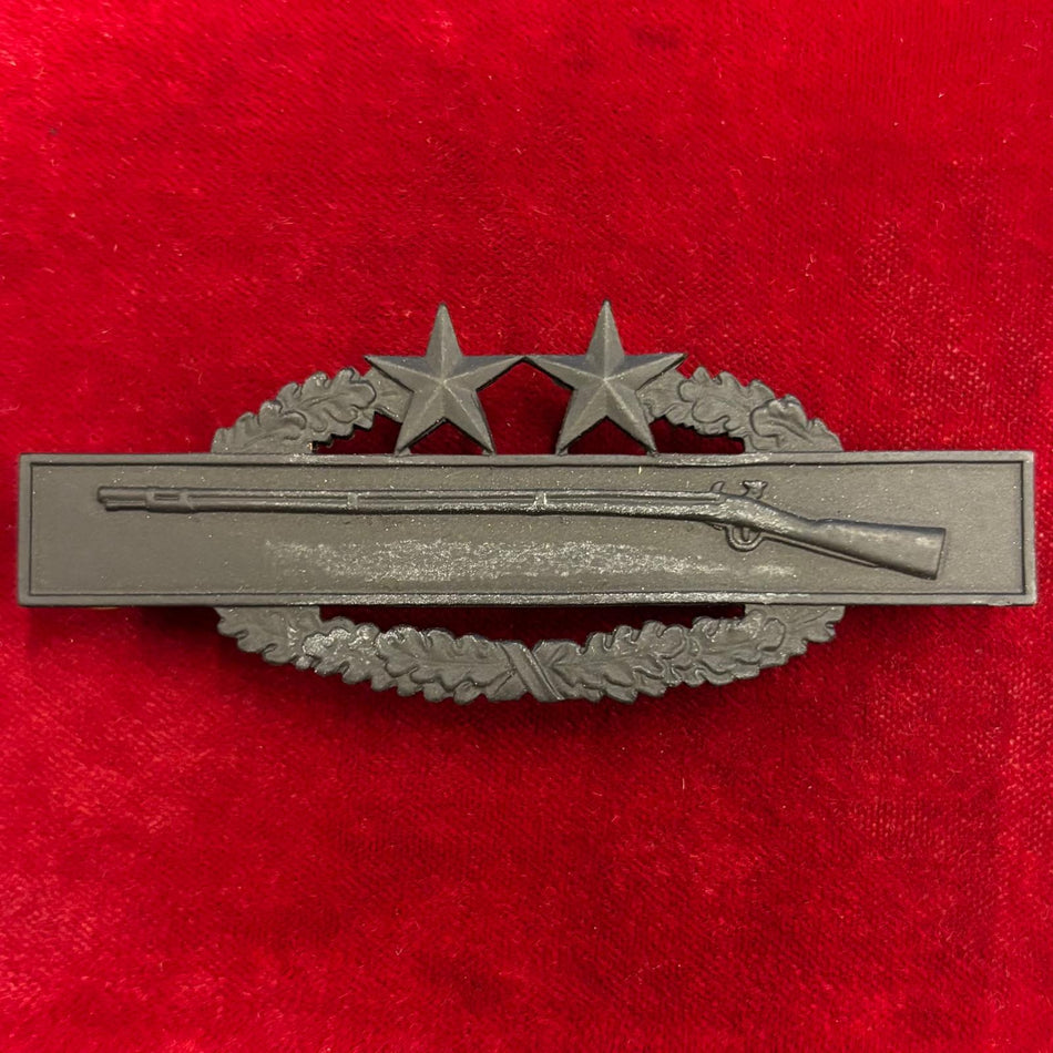 U.S. Army - Distintivo da petto "Combat Infantry - 3rd Award" - in metallo nero