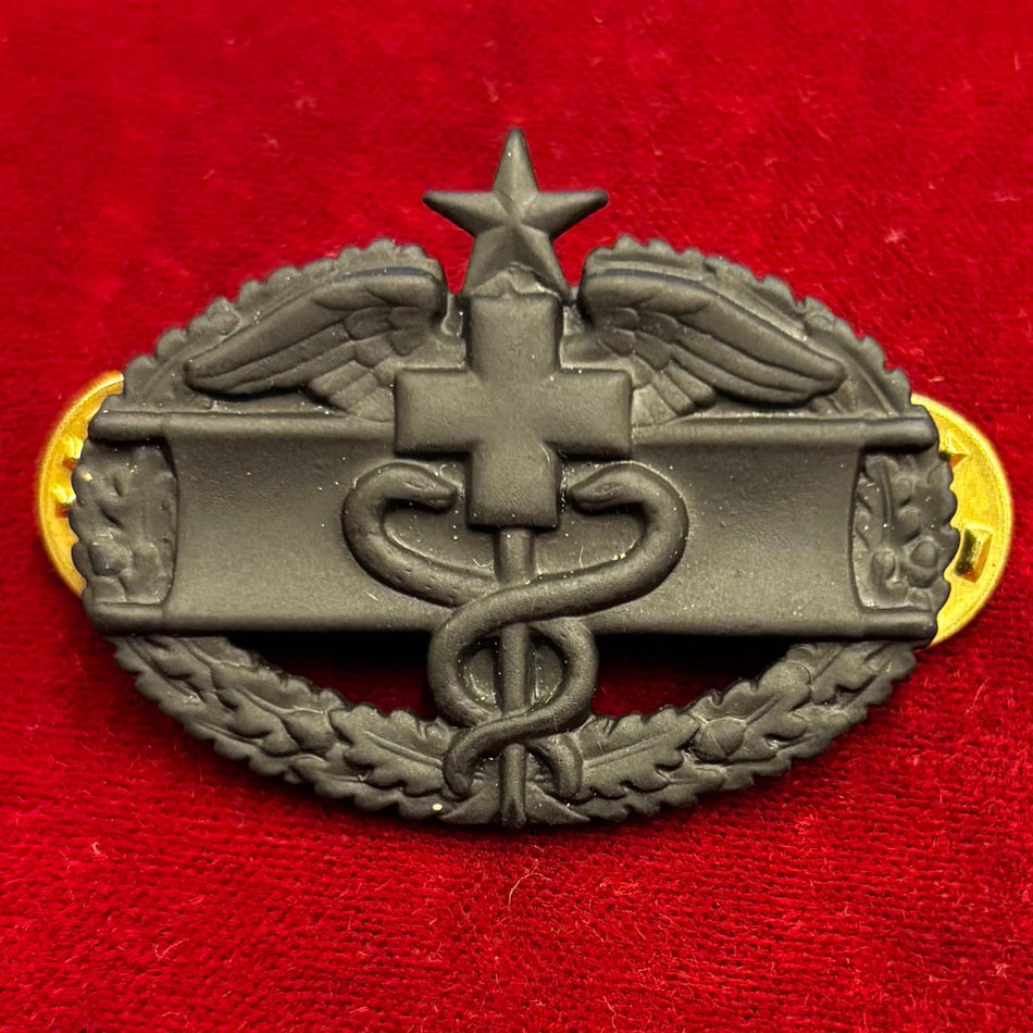U.S. Army - Brevetto "Combat Medical 2nd Award" - in metallo nero