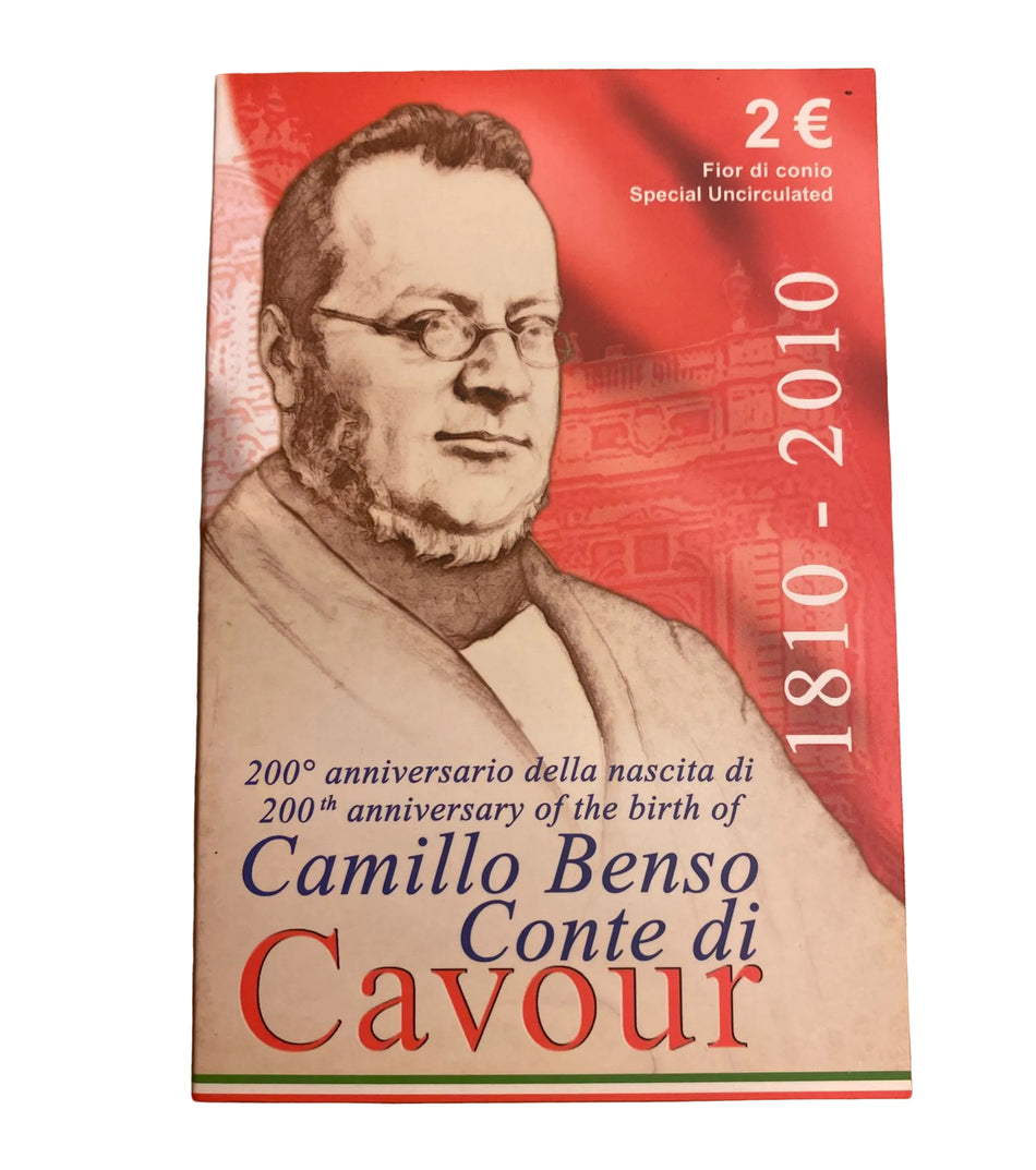 Italia 2010 - 2 Euro FOLDER "200° Anniversario della nascita di Camillo Benso Conte di Cavour"
