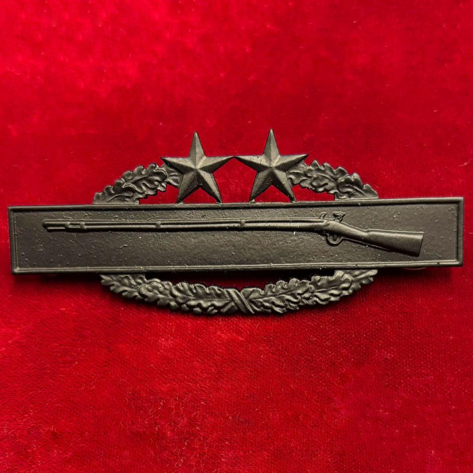 U.S. Army - Brevetto "3rd award Combat Infantryman" (Fanteria da combattimento) - in metallo nero