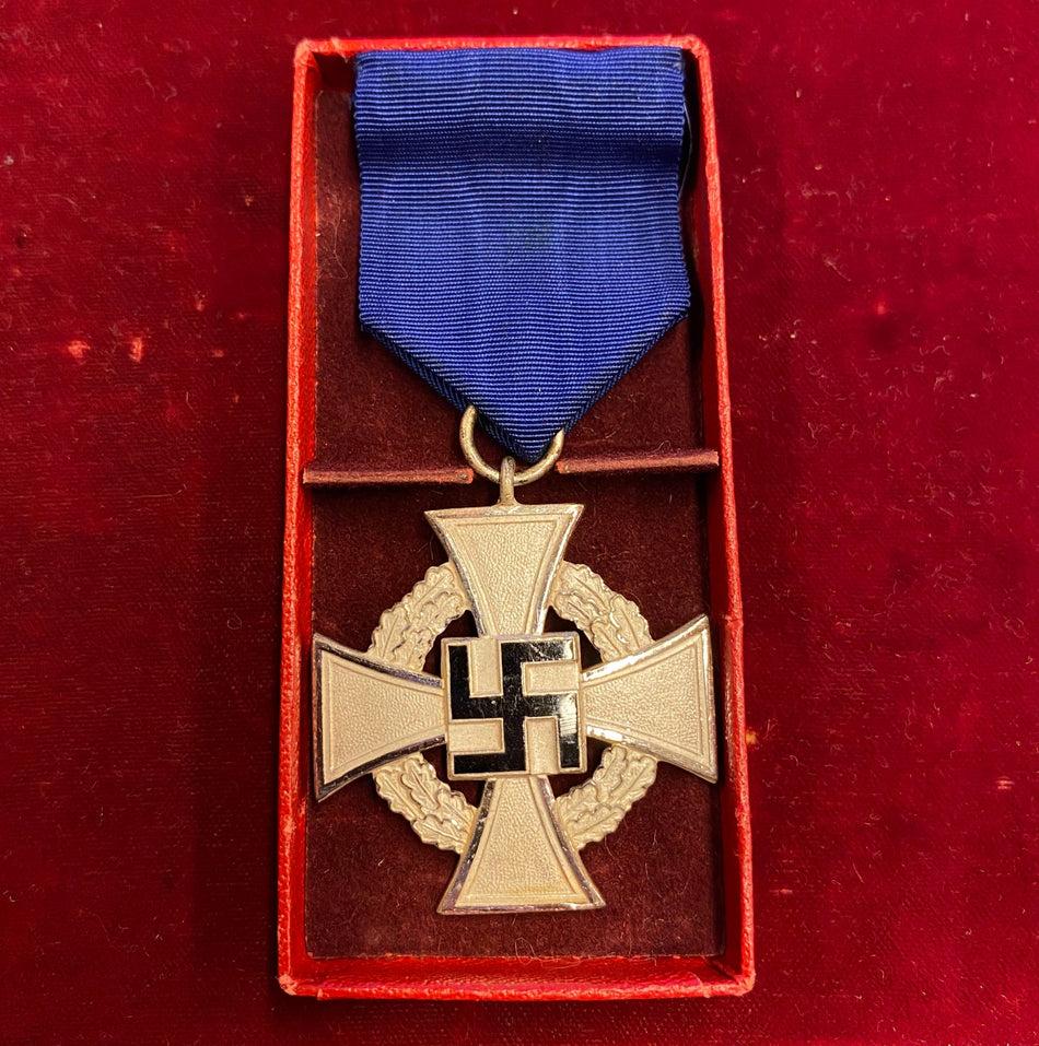 Germania Terzo Reich - Medaglia 25 anni al Servizio Fedele - Grado argento - in scatola originale