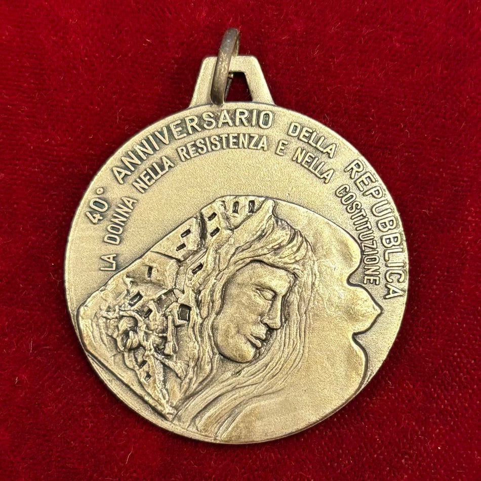Medaglia commemorativa "40° anniversario della Repubblica - A.N.P.I. Provinciale Bologna"