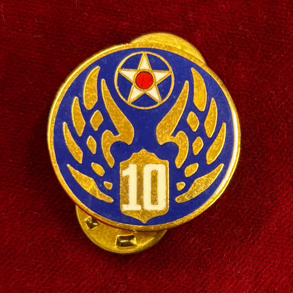 U.S. Air Force - Distintivo "Tenth Air Force (10 AF)" - Air Force Reserve Command - (Diametro 22 mm)