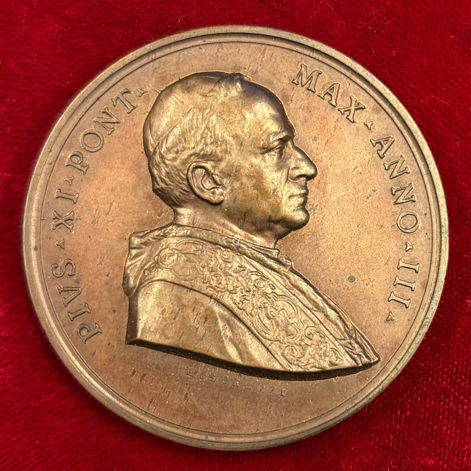 Papa Pio XI Anno III - Medaglia "La Nuova Università Gregoriana" - 1924