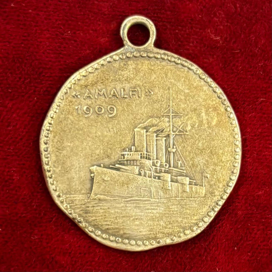 Medaglia in argento "Regio Incrociatore Corazzato Amalfi - 1909"