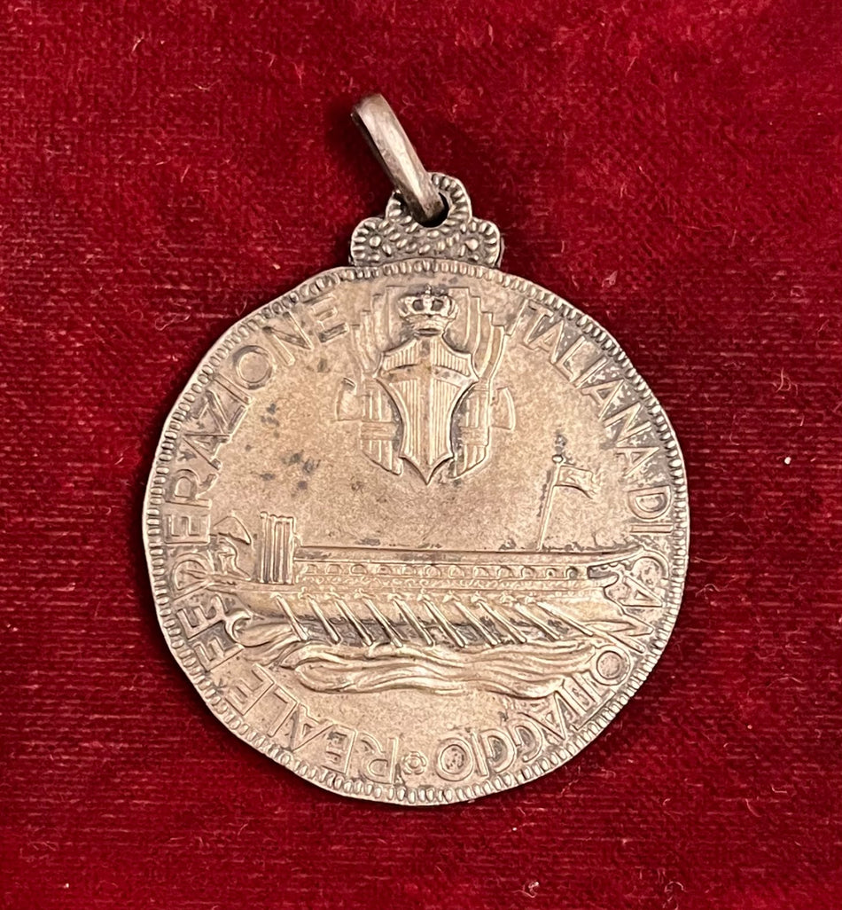 Medaglia sportiva "Reale Federazione Italiana Canottaggio IV Zona Venezia" Argento 800