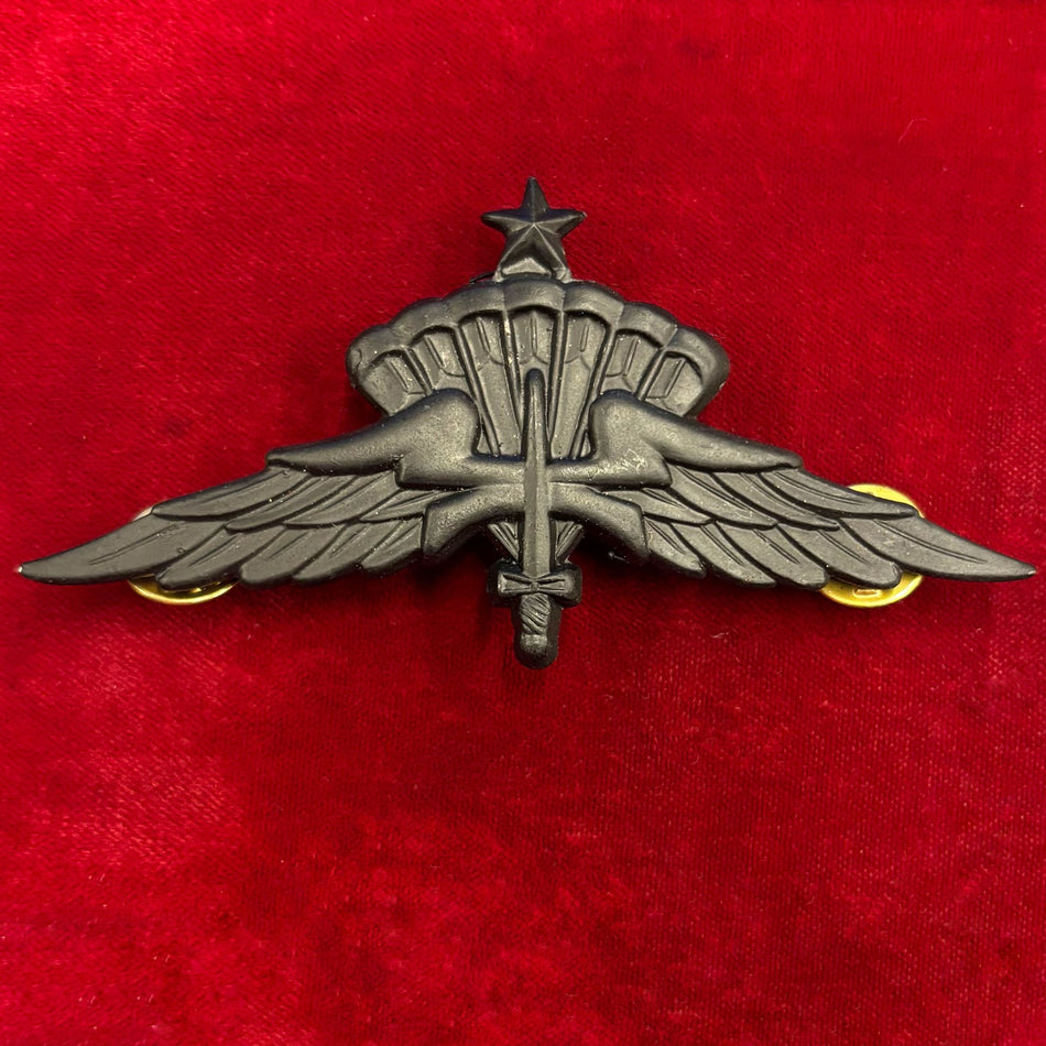 U.S. Army - Distintivo "HALO Wing - Senior" (High Altitude Low Opening) - in metallo nero