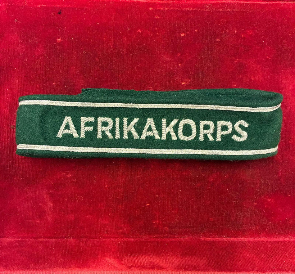Fascetta da polso in canottiglia per Ufficiali dell' AFRIKA KORPS - su fondo verde