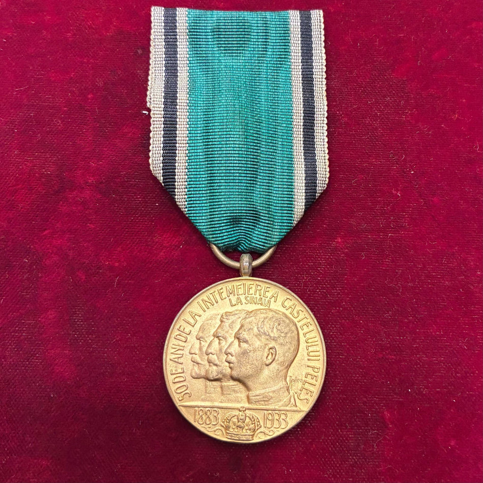 Romania - Medaglia commemorativa del 50° anniversario del Castello di Peles La Sinaia