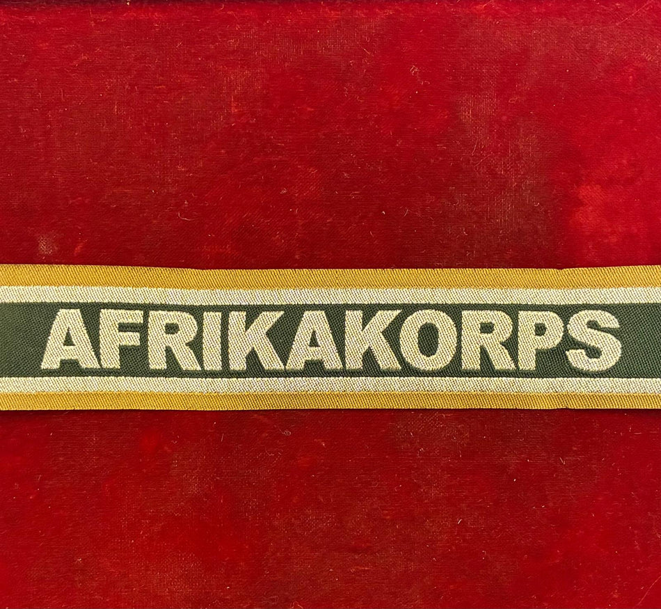 Fascetta da polso AFRIKA KORPS  ricamato in filo argento - Variante