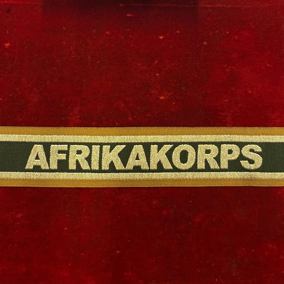 Fascetta da polso AFRIKA KORPS ricamato in filo argento