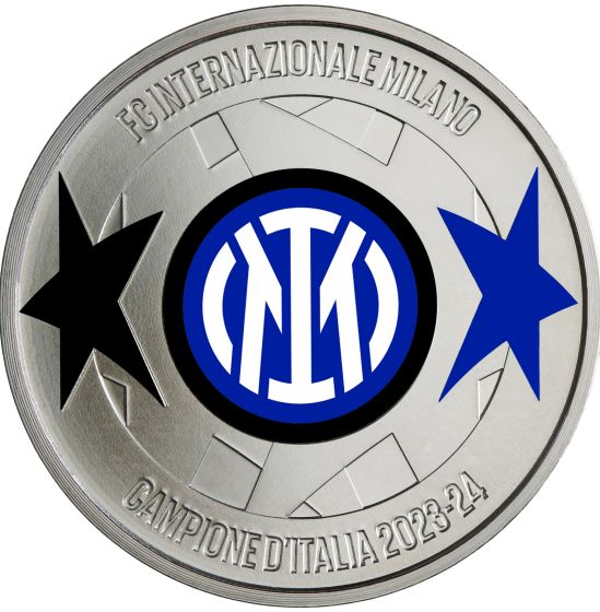 Italia 2024 - Medaglia Ufficiale Inter Campione d'Italia 2023/2024 in argento 925/°°°