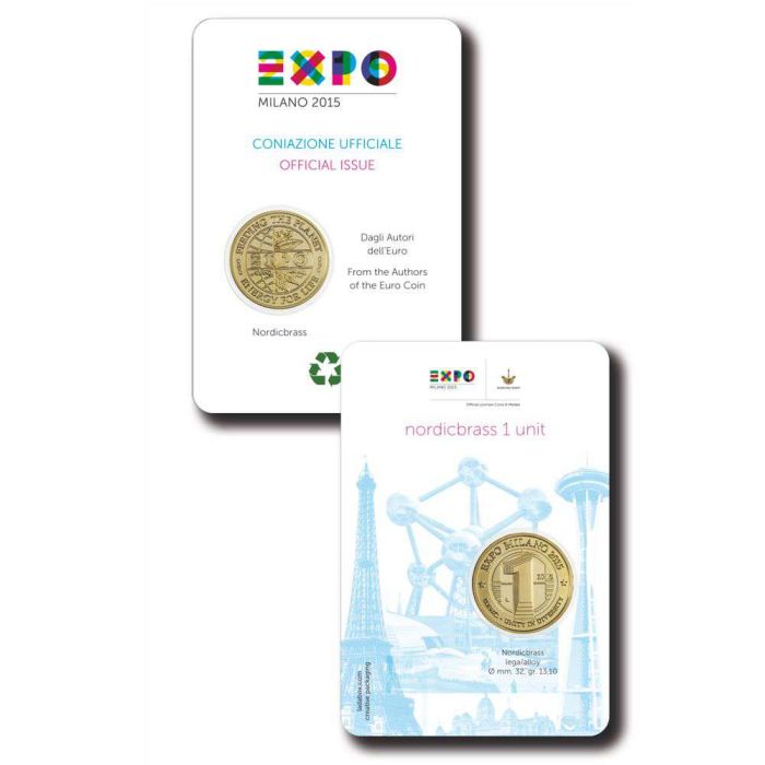 Medaglia ufficiale Milano Expo 2015 in Nordicbrass